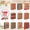 100 Pcs Christmas Gift Bags Paper Gift Bags with Handles Bulk Gift Bags Kraft Medium Gift Bags Gift Wrap Bags Christmas Goody Bags Holiday Treat Box and Presents for Xmas Party Favors (Fresh)